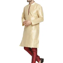 B BEN Men Gold Kurta Sets image 2