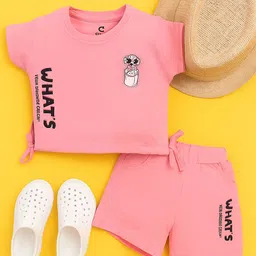 CERABI Girls Printed Pure Cotton T-Shirt With Shorts-picture-31