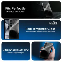 QRIOH Monochrome Samsung Galaxy A26 5G Glass Back Case Mobile Accessories image 3