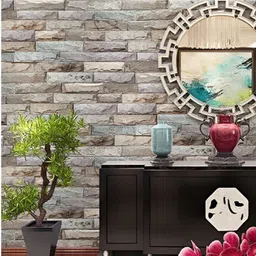 Asian royal Grey & Brown Geometric Printed Waterproof Wallpaper-picture-29