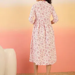 InWeave Floral Print A-Line Midi Dress image 2