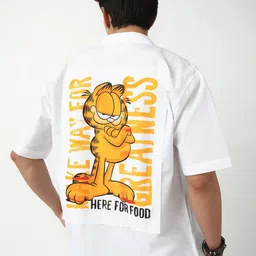 Bewakoof Garfield Graphic Printed Oversized Cotton Shirt-image-42
