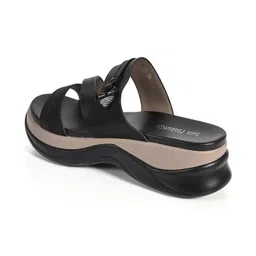 San Marino by Shoe Bank Women Textured Open Toe Flats with Bows image 3