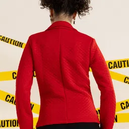 BAESD Notched Lapel Collar Double Breasted Blazer image 2