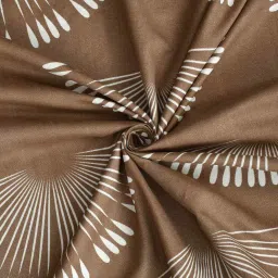 florida Microfiber Floral King Bedsheet with 2 Pillow Covers - Brown, 228x275 CM image 4