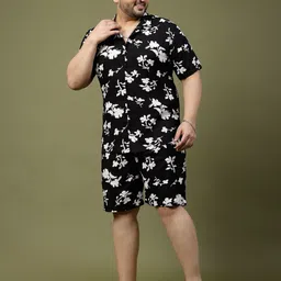 rigo Men Night Suit Set Black Printed image 4