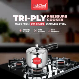 indichef Plain 12 L Induction Bottom Pressure Cooker image 2