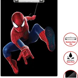 hd rapid design " Spiderman Printed" Exampad/Clipboard for kids, students, office use etc_031 image 2