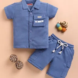KIDZELLO Boys Short Sleeves Pure Cotton Shirt With Shorts-picture-30