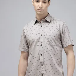 ColorPlus Pure Cotton Floral Printed Casual Shirt-image-16