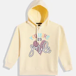 White Snow Girls Printed Hooded Sweatshirt-picture-34