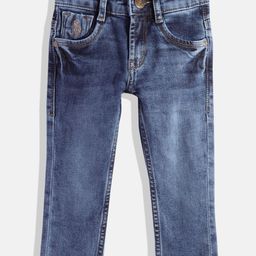 U.S. Polo Assn. Kids Boys Slim Fit Mid-Rise Heavy Fade Stretchable Jeans-picture-20