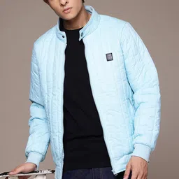 Roadster Stand Collar Quilted Jacket With Zippered Pockets-picture-14
