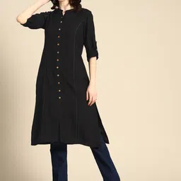 Sangria Women Black Kurta-picture-19