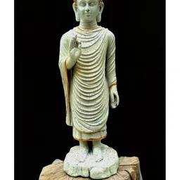Vrinban International White Buddha Figurine Showpiece-image-2