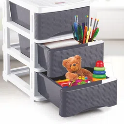 Nayasa Grey 3 Drawer Multi-Utility Storage Organisers-picture-3