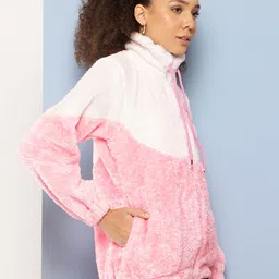 Aarika Colourblocked Lightweight Longline Faux Fur Tailored Jacket image 3