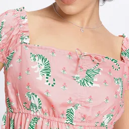 DressBerry Feminine Fierce Graphic Print Mini A-line Dress image 2