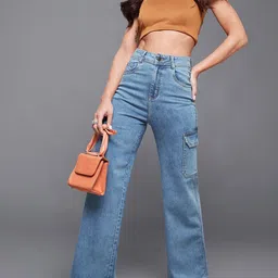 Miss Chase Women Wide Leg High-Rise Stretchable Jeans-image-18