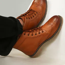 yoho Men High-Top Premium Leather Winter Classic Boot M-002 image 4