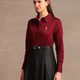 U.S. Polo Assn. Maroon Graphic Print Shirt image 3