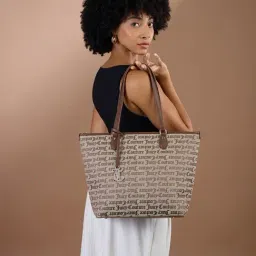 Juicy Couture Beige Fiora Logo Tote-picture-24