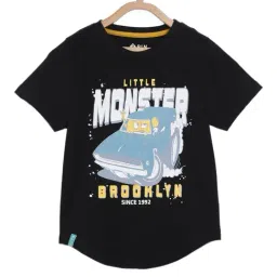 3PIN Boys Black Cotton Printed T-Shirt-picture-34