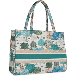 MINI WESST White Digital Print Handbag image 3