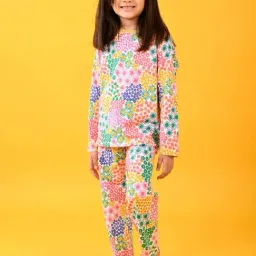 Anthrilo Girls Multicolor Printed Full Sleeves Night Suits-picture-46