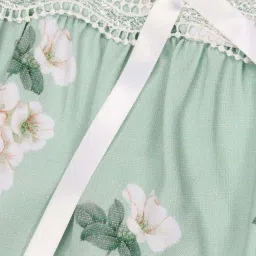 Cutecumber Girls Green Embellished Full Sleeves Tops image 3