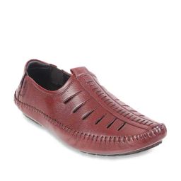 Metro Men's Maroon Fisherman Sandals-picture-31