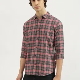 United Colors of Benetton Multicolor Pure Cotton Slim Checkered Shirt image 3