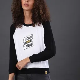 Campus Sutra White Graphic Print Top-picture-26