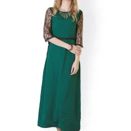Belle Fille Lime Green & White Lace Dress-image-54