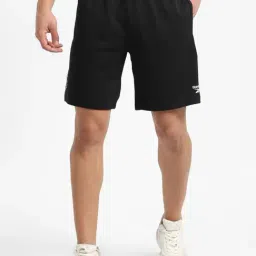 Reebok Black Regular Fit Logo Printed Shorts-picture-27