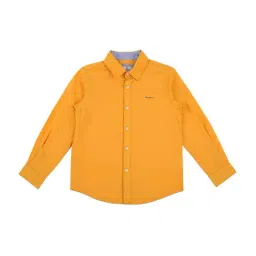 Pepe Jeans Kids Yellow Cotton Regular Fit Full Sleeves Shirt-image-14