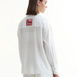 Only White & Black Printed Shirt image 3