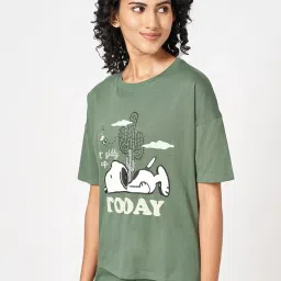 Dreamz by Pantaloons Green Solid Top image 3