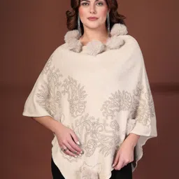 Mafadeny Women Paisley Printed Poncho-image-9