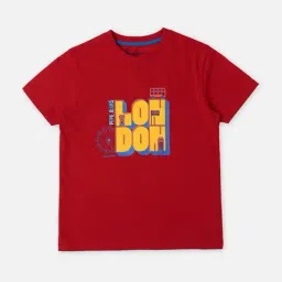 Pepe Jeans Kids Red Graphic Print T-Shirt-image-33