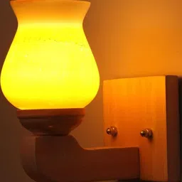 Somil Premium Designer Glass Wall / Night Lamp Elegant & Stylish Dcor Accent for Modern Interiors, color- Orange, Size- 19 X 24 X 20.5 CM-image-24