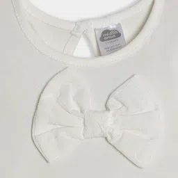 MiArcus Girls White Sequence Casual Dresses image 3