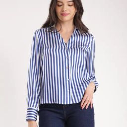 Fablestreet Blue & White Striped Shirt-picture-20