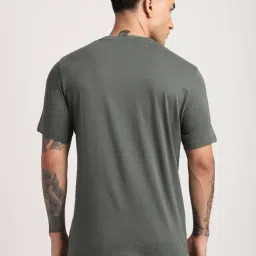 R&B Green Cotton Regular Fit Graphic T-Shirt image 2