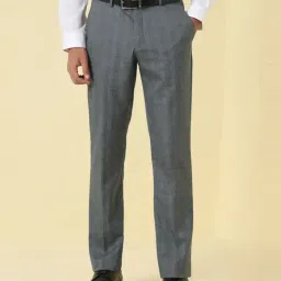 Allen Solly Grey Slim Fit Printed Trousers-picture-28
