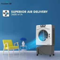 Havells Koolaire-80 Desert Air Cooler 80 L 190 W, White & Grey image 2
