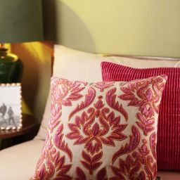 Pure Home and Living Ivory Cotton Embroidery Cushion Cover-picture-3