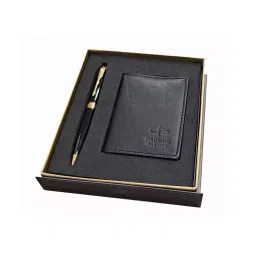 Parker ASTER Lacque Black Gold Plated GT Ball Pen with Visiting Card Holder (Black), 8901198154563-picture-47
