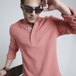 VASTRADO Band Collar Cotton Kurta-picture-31