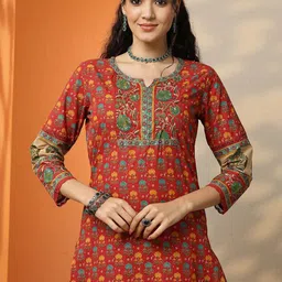 Libas Women Ethnic Motifs Printed Regular Kurta with Trousers & With Dupatta image 3
